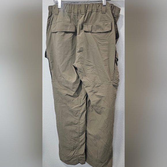 REI Pants Mens 30L Long Tan Khaki Beige Cargo Nylon Hiking Stretch Outdoor - Picture 7 of 14